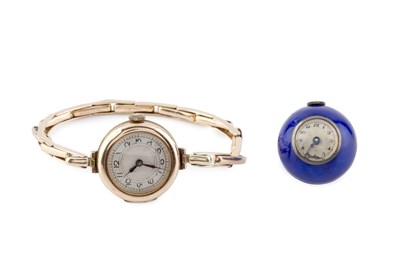 Lot 98 - A bracelet watch, the circular silvered dial...