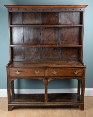 Lot 147 - An 18th century and later oak dresser