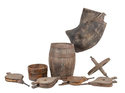 Lot 1320 - A collection of old horse hames and other items