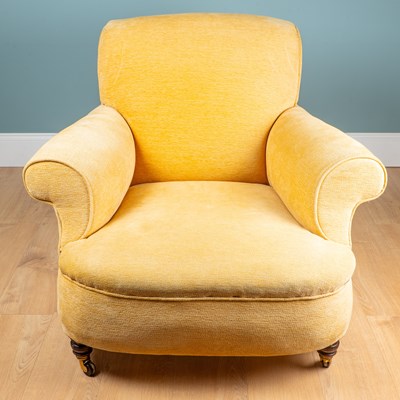 Lot 1190 - A 19th century Howard-style armchair