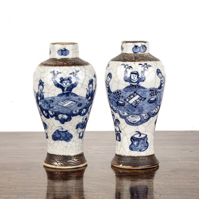 Lot 36 - Two crackleware small vases Chinese, 19th...