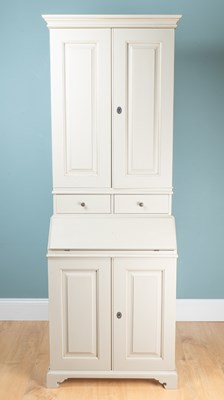 Lot 1005 - A cream-painted bureau bookcase by Gustavian
