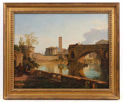 Lot Penry Williams (1798-1885) A view on the Tiber,...