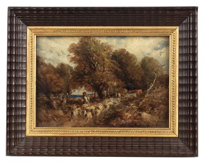 Lot John Linnell (1792-1882) Herding the flock,...