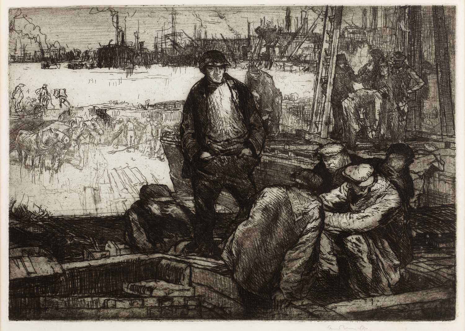Lot 32 - Frank Brangwyn (1867-1956) Wharfside, the...