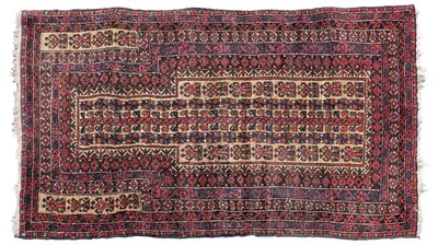 Lot 1143 - A mid-20th century Baluch prayer rug