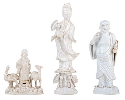 Lot 6 - Two Blanc de Chine figurines and another