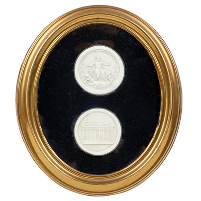 Lot 232 - Two plaster roundels