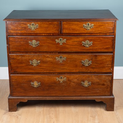 Lot 1196 - A Georgian mahogany chest of drawers