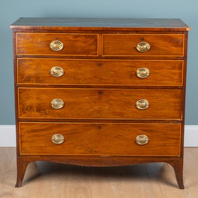 Lot 1234 - A 19th century mahogany chest of drawers