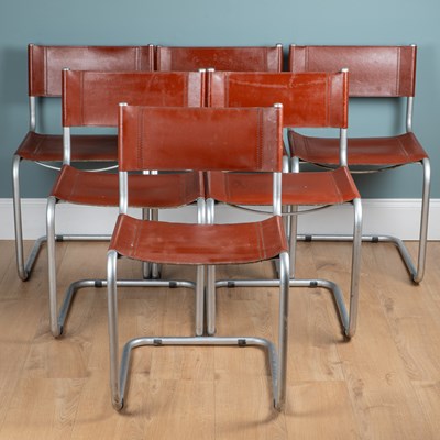 Lot 1052 - A set of six Habitat cantilever dining chairs
