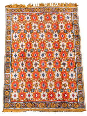Lot 57 - A late 20th century hand-woven Moroccan rug