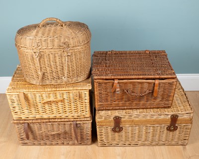Lot 1356 - A group of five various hampers