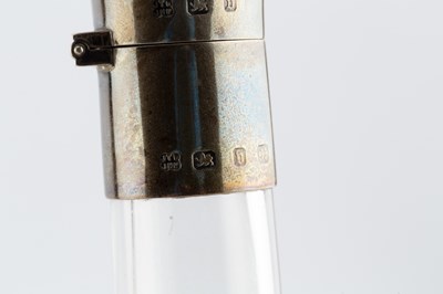 Lot A late Victorian silver mounted glass decanter,...