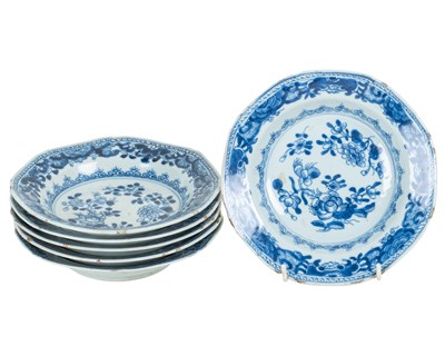 Lot 1127 - A set of six 18th century Chinese small dishes