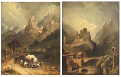 Lot 346 - Continental School (19th century) Travellers...
