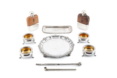 Lot 222 - A small collection of silver plated items, to...