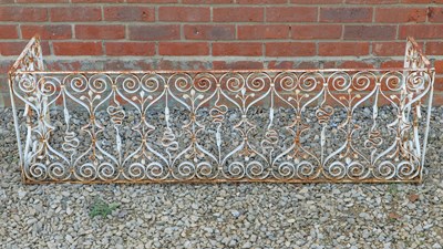 Lot 1315 - A French wrought iron balcony rail