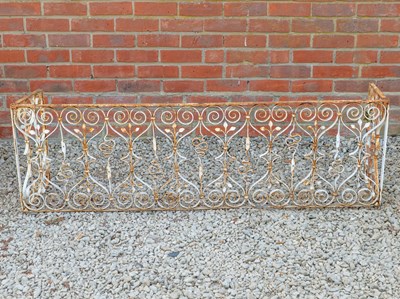 Lot 1348 - A French wrought iron balcony rail