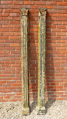 Lot 1254 - A pair of Victorian cast iron pilasters