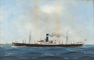 Lot 405 - C. Meulande (19th century) S.S Alexandra,...