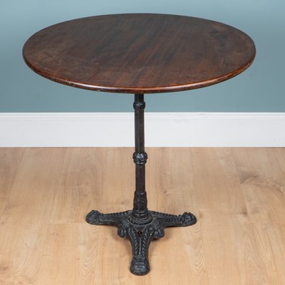 Lot 1291 - A mahogany-topped pub table