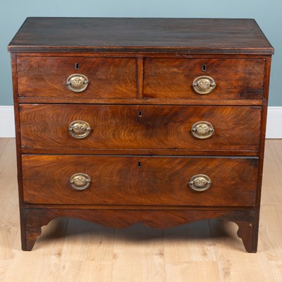 Lot 1219 - A Georgian mahogany chest of drawers