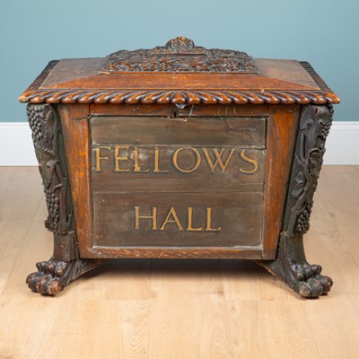 Lot 336 - A William IV oak cellarette