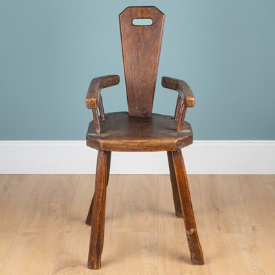 Lot 355 - A Scandinavian Folk Art child's high chair