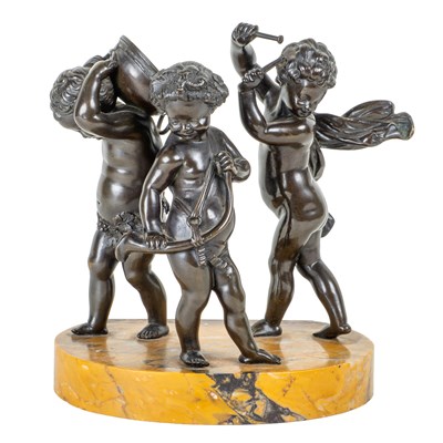 Lot 170 - A group of early 19th century French bronze putti