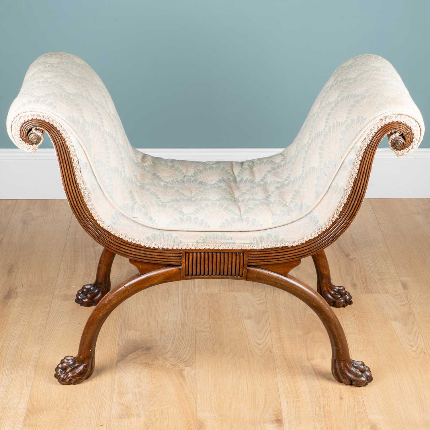 Lot A Regency mahogany window seat