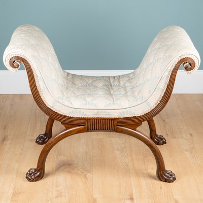 Lot A Regency mahogany window seat