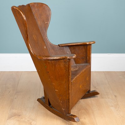 Lot A 19th century scumble-decorated child's lambing chair