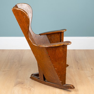 Lot A 19th century scumble-decorated child's lambing chair