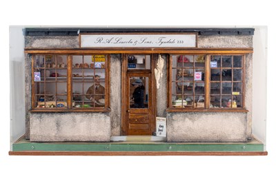 Lot 180 - A Contemporary diorama depicting R.A. Lincoln & Sons, Tyndale grocers shop