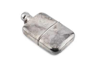Lot 140 - An Edwardian silver hip flask, by Sampson...