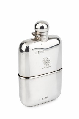 Lot 140 - An Edwardian silver hip flask, by Sampson...