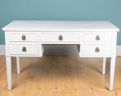 Lot 1100 - A 19th century Maple & Co white-painted dressing table