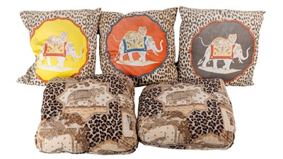 Lot 386 - A collection of five Jim Thompson scatter cushions