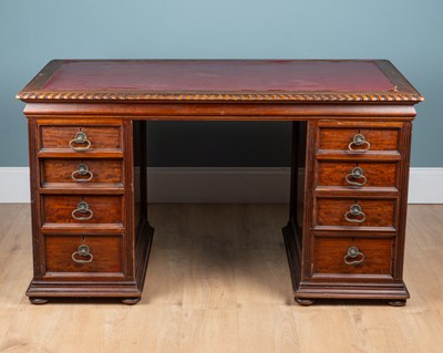 Lot 1029 - A 19th century mahogany desk in the manner of Gillows