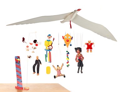 Lot 403 - Group of puppets and toys To include:...