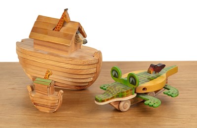 Lot 411 - Philip Lowndes (Contemporary) Wooden painted...
