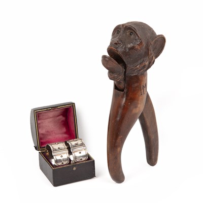 Lot 350 - Pair of Queen Victoria napkin rings each of...