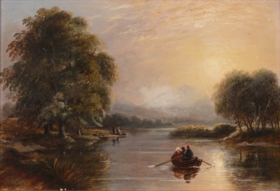 Lot 155 - William Fowler (19th Century School) rowing...