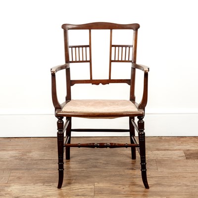 Lot 26 - Aesthetic movement Chair, with spindle and bar...