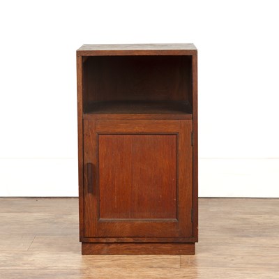 Lot 47 - Cotswold School  Oak, bedside cupboard, with...