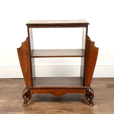 Lot 39 - Art Deco Rosewood, book table, with elephant...