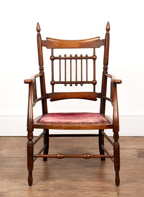 Lot 27 - Secessionist style Bentwood chair, with turned...
