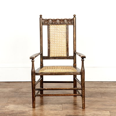 Lot 11 - Aesthetic movement Ash and elm, chair of small...