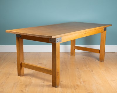 Lot 1063 - A Jasper Conran solid beech kitchen table